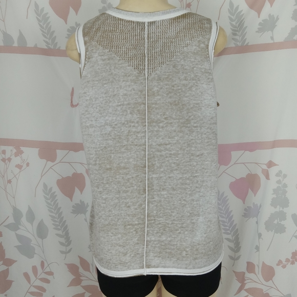 Democracy lightweight cotton blend ringer brown style top Size Large - Picture 3 of 9